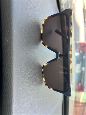 Tortoiseshell Shield Sunglasses for Women - Brown Lenses